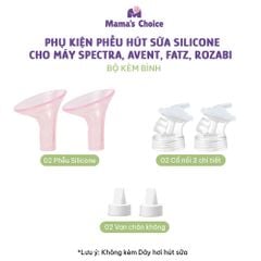 Phụ Kiện Hút Sữa Cải Tiến Phễu Silicone Cho Máy Spectra, Avent, Fazt, Rozabi, Vắt Sữa Êm Ái, Kiểm Định An Toàn Quốc Tế