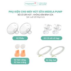 Bộ Phụ Kiện Máy Hút Sữa Medela Pump In Style Advanced, Thương Hiệu Maymom, Phễu Size Từ 10-32mm