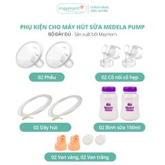 Bộ Phụ Kiện Máy Hút Sữa Medela Pump In Style Advanced, Thương Hiệu Maymom, Phễu Size Từ 10-32mm