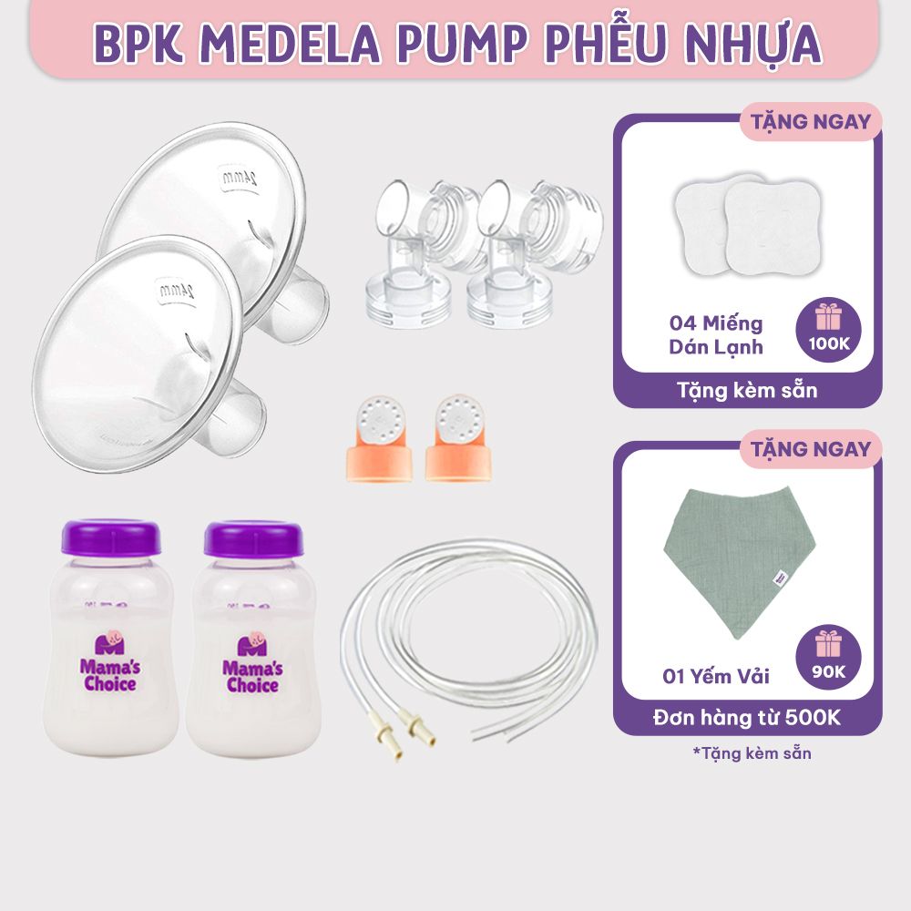 Bộ Phụ Kiện Máy Hút Sữa Medela Pump In Style Advanced, Thương Hiệu Maymom, Phễu Size Từ 10-32mm