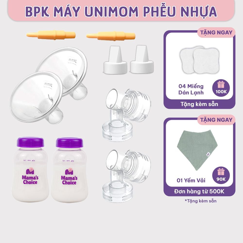 Bộ Phụ Kiện Máy Hút Sữa Unimom Thương Hiệu Maymom, Phễu Hút Sữa Size Từ 10-32mm