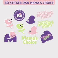 [QUÀ TẶNG ĐỘC QUYỀN] Sticker Dán Mama's Choice, Hình Dán Chống Nước Đáng Yêu Ngộ Nghĩnh, Dùng Trang Trí Đồ Dùng Của Bé