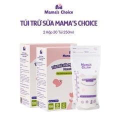 Túi Trữ Sữa Mama's Choice Dung Tích 120ml-250ml, Bảo Quản Sữa Mẹ An Toàn, 2 Khóa Zipper Chống Rò Rỉ (Hộp 30 túi)