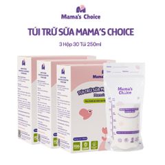 Túi Trữ Sữa Mama's Choice Dung Tích 120ml-250ml, Bảo Quản Sữa Mẹ An Toàn, 2 Khóa Zipper Chống Rò Rỉ (Hộp 30 túi)