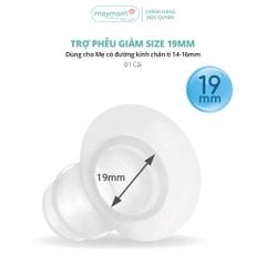 Trợ Phễu Maymom Size 13-15-17-19-21mm, Đệm Giảm Hạ Size Phễu Hút Sữa, Cup Vắt Sữa, Chất Liệu Silicone Êm Ái và An Toàn