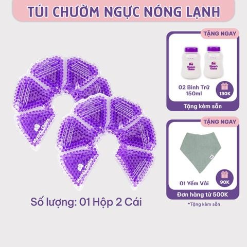 Túi Chườm Ngực Mama's Choice, Chườm Nóng Lạnh Giúp Mẹ Thông Tắc Tia Sữa, Kích Sữa, Giảm Đau Ti Hiệu Quả, Hộp 2 Túi