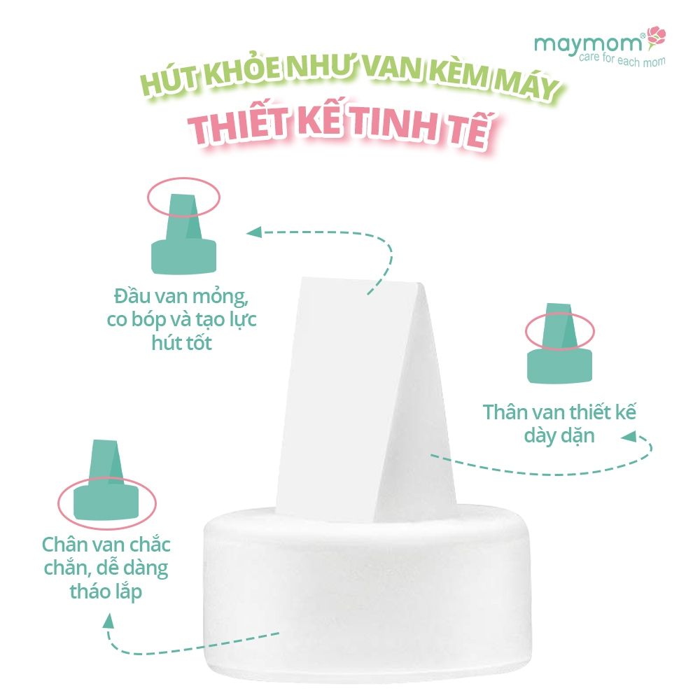 Van chân không máy hút sữa, sản xuất bởi Maymom | Tương thích máy Spectra, Unimom, Avent