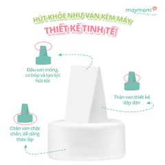 Van chân không máy hút sữa, sản xuất bởi Maymom | Tương thích máy Spectra, Unimom, Avent