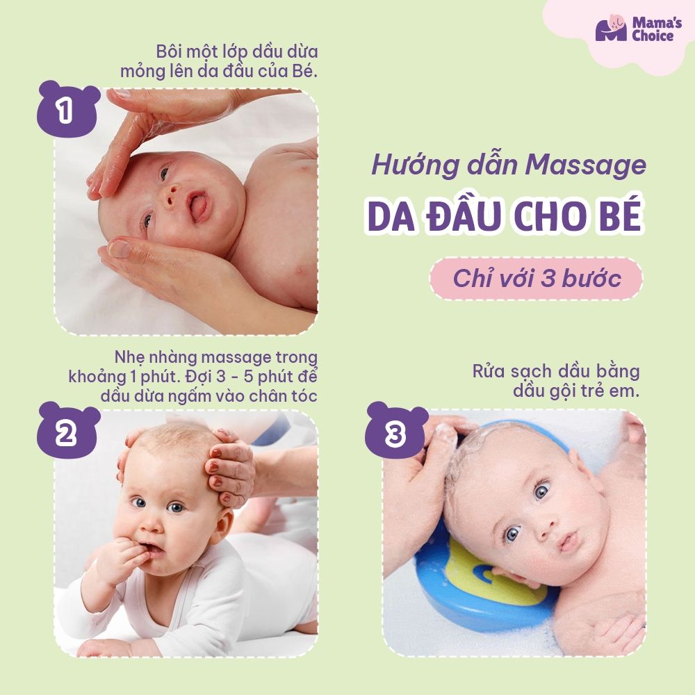 Dầu Dừa Ép Lạnh Herbee 100ml, Massage Cho Trẻ Sơ Sinh, Làm Mờ Vết Rạn Da, 100% Chiết Xuất Tự Nhiên