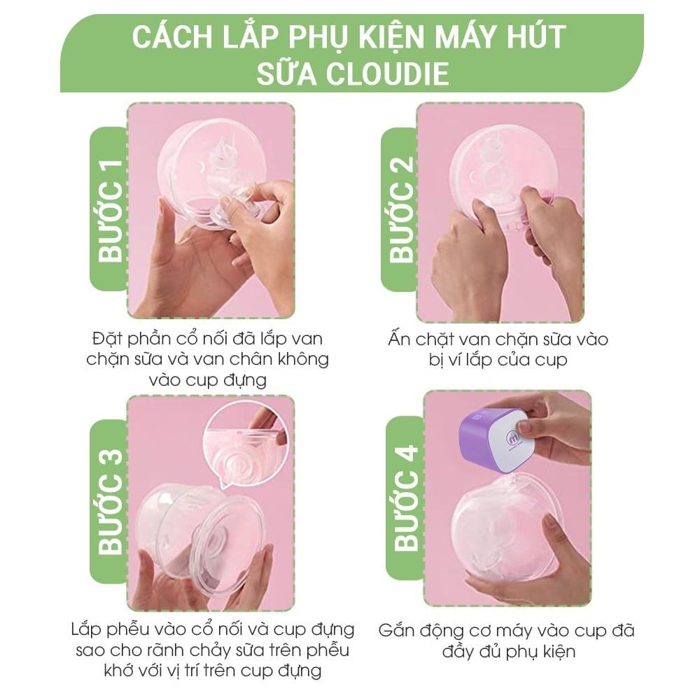 Phụ Kiện Máy Hút Sữa Mama’s Choice Cloudie, Bộ Cup Dành Cho Hút Sữa Máy Hút Sữa Rảnh Tay Không Dây Cloudie