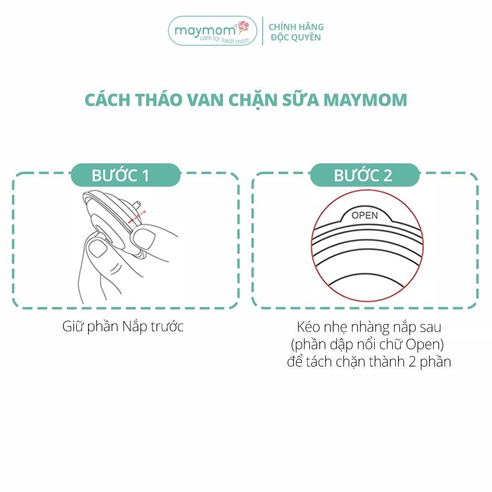 Van Chặn Sữa Silicone Sản Xuất bởi Maymom, Dùng Cho Chặn Sữa Ngắn/Dài Maymom - Cimilre