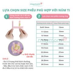 Trợ Phễu Maymom Size 13-15-17-19-21mm, Đệm Giảm Hạ Size Phễu Hút Sữa, Cup Vắt Sữa, Chất Liệu Silicone Êm Ái và An Toàn