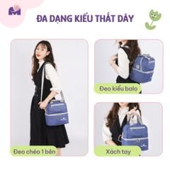 Balo Bỉm Sữa Giữ Nhiệt Mama’s Choice Đa Năng, Giữ Nhiệt Bình Sữa, Đựng Đồ Cho Mẹ Bé, Thiết Kế 2 Tầng, Chất Liệu Cao Cấp