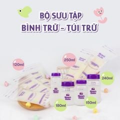 Combo Bình Trữ Sữa và Túi Trữ Sữa Mama’s Choice, Bảo Quản và Đựng Sữa Mẹ, Kiểm Định An Toàn Quốc Tế Bureau Veritas