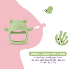 Gặm Nướu Mama's Choice Cao Cấp Cho Bé, Kiểm Định An Toàn Quốc Tế, Chất Liệu Silicone Bạch Kim, Có Hộp Bảo Quản