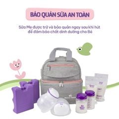Hút Sữa Di Chuyển Mama’s Choice, Combo Thiết Kế Nhỏ Gọn, Hút Sữa Mọi Lúc Mọi Nơi, Bảo Quản Sữa Mẹ Lên Đến 14 Tiếng