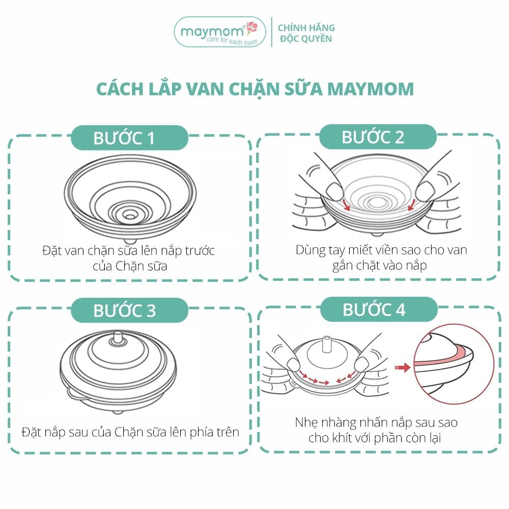 Van Chặn Sữa Silicone Sản Xuất bởi Maymom, Dùng Cho Chặn Sữa Ngắn/Dài Maymom - Cimilre