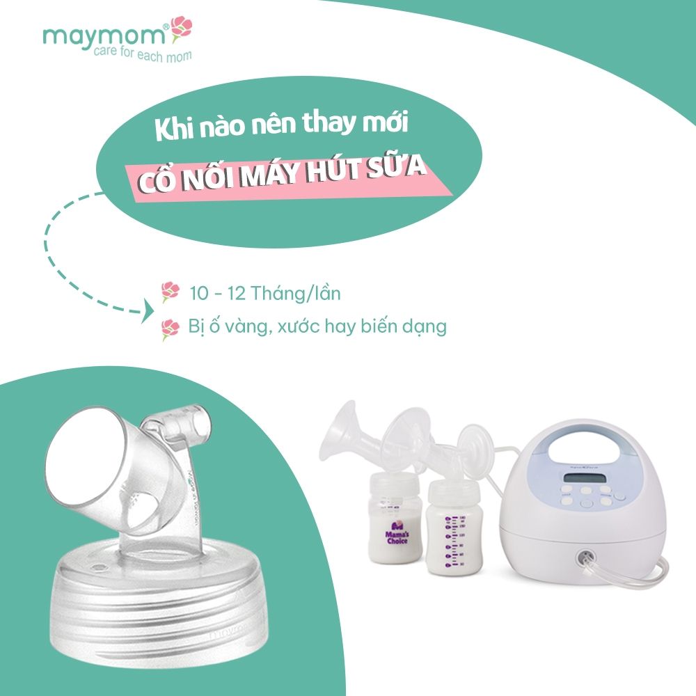 Cổ Nối Phễu Maymom Myfit Loại Cổ Rộng, Tương Thích Phễu Hút Sữa Spectra, Pumpin, Lacteck, Mini Pum, Pumpa, Silicon