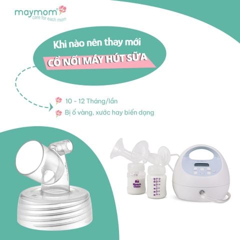 Cổ Nối Phễu Maymom Myfit Loại Cổ Rộng, Tương Thích Phễu Hút Sữa Spectra, Pumpin, Lacteck, Mini Pum, Pumpa, Silicon