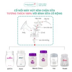 Phụ Kiện Hút Sữa Cải Tiến Thương hiệu Maymom Cho Máy Spectra, Avent, Fazt, Rozabi, Size Phễu 10-32mm