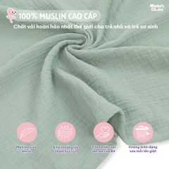 Khăn Choàng Cho Bé Bú Mama's Choice, Chất Liệu Vải Muslin Cao Cấp Mềm Mại Thoáng Khí và Độ Bền Cao