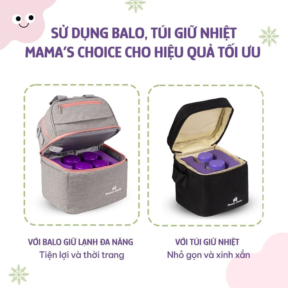Đá Khô Bảo Quản Sữa Mama’s Choice, Giữ Lạnh Sữa Mẹ Lên Đến 12 Tiếng, Chất Liệu Gel Y Tế Cao Cấp, Độ Bền Từ 4-5 Năm
