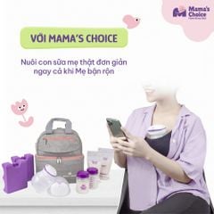 Hút Sữa Di Chuyển Mama’s Choice, Combo Thiết Kế Nhỏ Gọn, Hút Sữa Mọi Lúc Mọi Nơi, Bảo Quản Sữa Mẹ Lên Đến 14 Tiếng