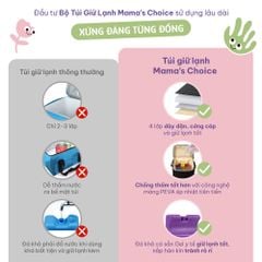 Trọn Bộ Giữ Lạnh Sữa Mẹ Mama’s Choice, Bảo Quản Sữa Mẹ, Đựng và Giữ Ấm Đồ Ăn Cho Bé, Chất Liệu Cao Cấp 4 Lớp Dày Dặn