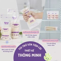 Túi Trữ Sữa Mama's Choice Dung Tích 120ml-250ml, Bảo Quản Sữa Mẹ An Toàn, 2 Khóa Zipper Chống Rò Rỉ (Hộp 30 túi)