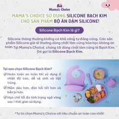Cốc Tập Uống Silicone Mama's Choice, Thiết Kế Thông Minh Với Ống Hút và Tay Cầm Chắc Chắn