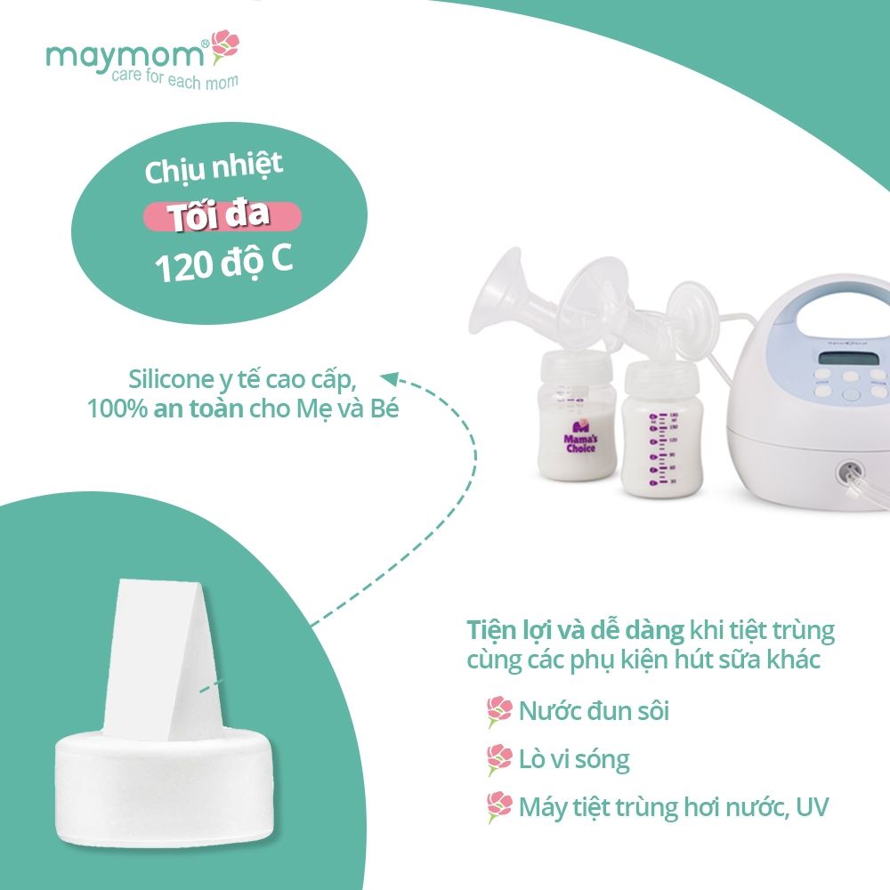 Van chân không máy hút sữa, sản xuất bởi Maymom | Tương thích máy Spectra, Unimom, Avent