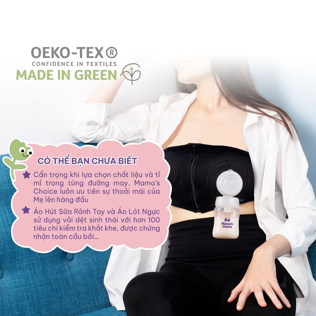 Combo Hỗ Trợ Hút Sữa Rảnh Tay, Áo Hút Sữa và Áo Lót Ngực Đa Năng Mama's Choice, Tăng Hiệu Quả Giảm Gánh Nặng Cho Mẹ