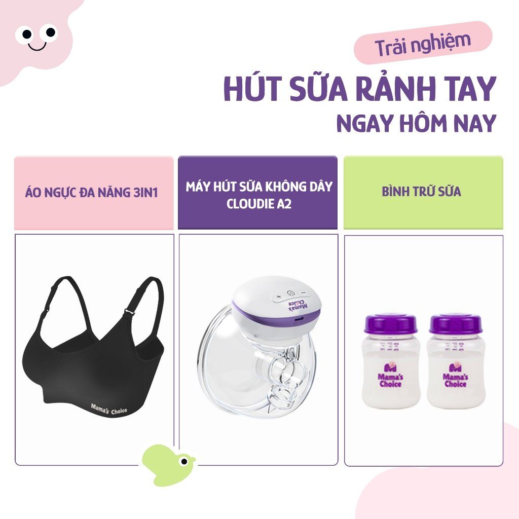 Hút Sữa Tại Nhà Mama’s Choice, Combo Rảnh Tay Tiện Lợi Mẹ Thảnh Thơi, Hút Sữa Dễ Dàng Mọi Lúc Mọi Nơi