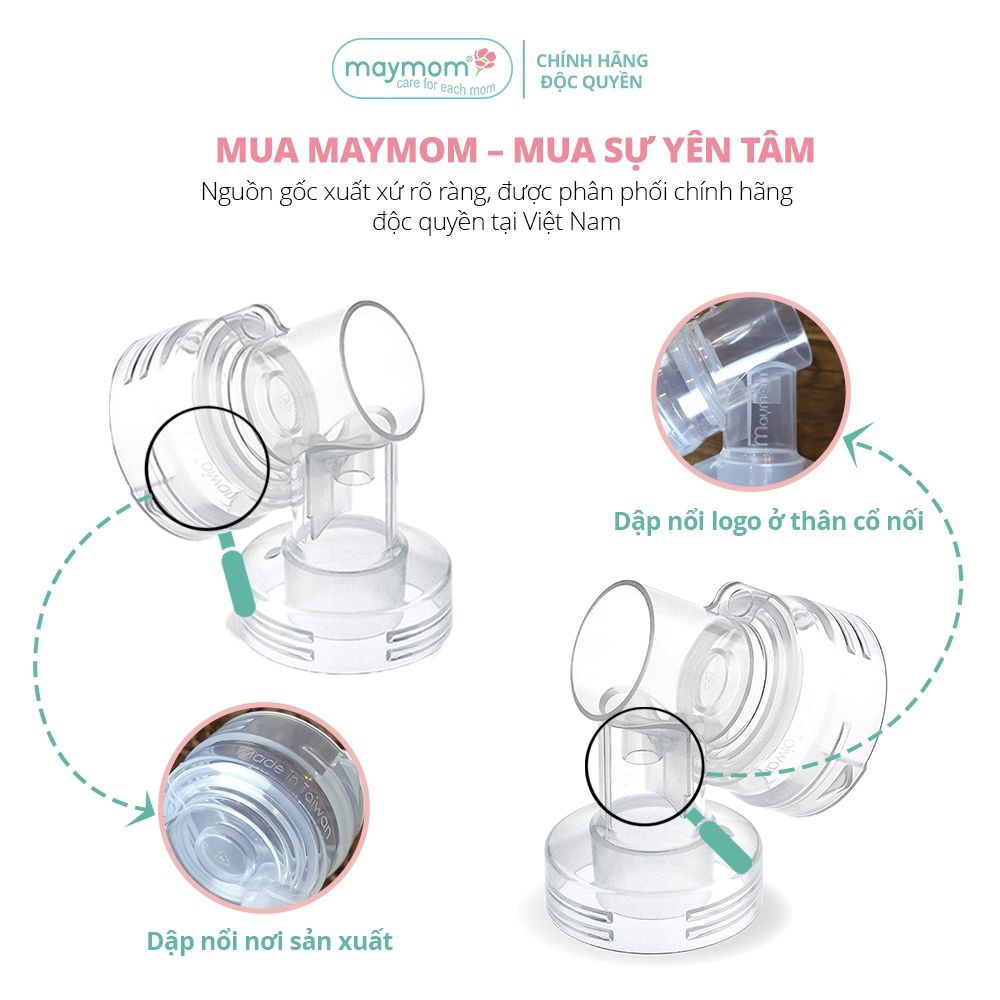 Cổ Nối Phễu Maymom Myfit Loại Cổ Hẹp, Tương Thích Phễu Hút Sữa Medela, Pumpin, Lacteck, Mini Pum, Pumpa, Silicon