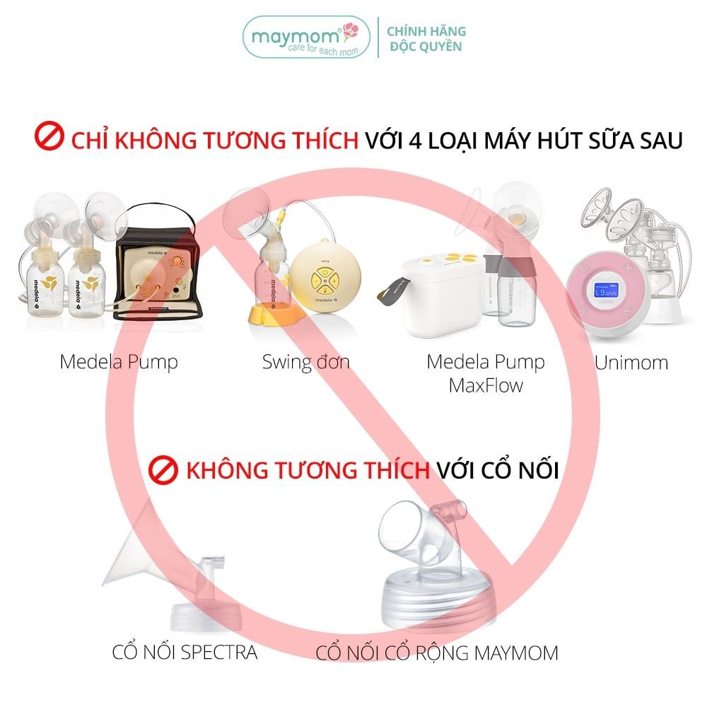 Chặn Sữa Dài Maymom, Tương Thích Máy Hút Sữa Medela, Spectra, Avent (1 cái)