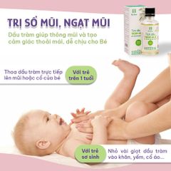 Dầu Tràm Cho Bé Sơ Sinh Thương Hiệu Herbee, Giữ Ấm Phòng Ho Chống Muỗi Côn Trùng, Chiết Xuất Nguyên Chất Từ Lá Tràm Huế