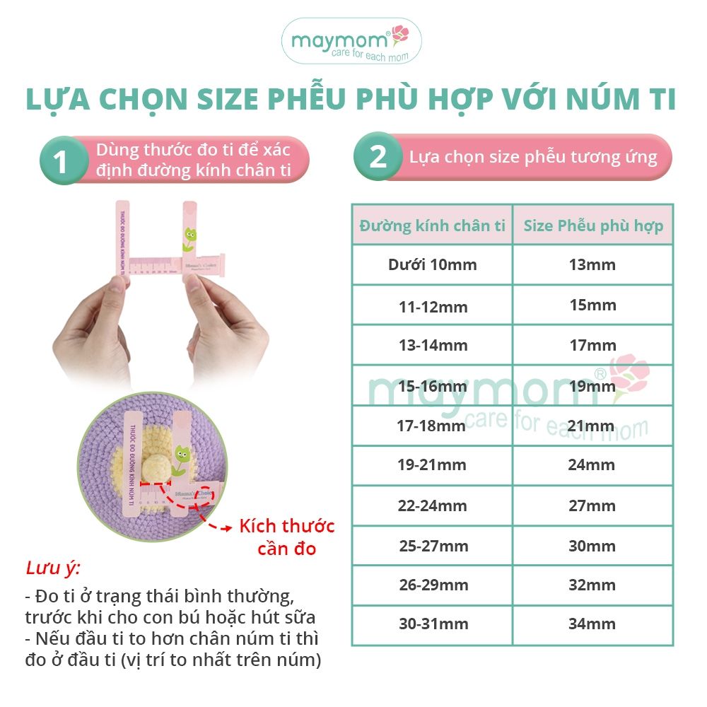 Bộ Phụ Kiện Máy Hút Sữa Medela Pump In Style Advanced, Thương Hiệu Maymom, Phễu Size Từ 10-32mm