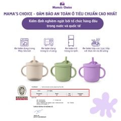 Cốc Tập Uống Silicone Mama's Choice, Thiết Kế Thông Minh Với Ống Hút và Tay Cầm Chắc Chắn