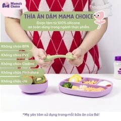 Thìa Ăn Dặm Silicone Mama's Choice, Chất Liệu Mềm Mại và An Toàn Kiểm Định Quốc Tế Bureau Veritas