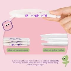 Miếng Lót Thấm Sữa Mama's Choice, Tấm Lót Thấm Hút Sữa Mẹ, Mỏng Nhẹ và Bám Dính Tốt (Hộp 60 Miếng)