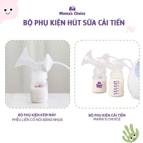Phụ Kiện Hút Sữa Cải Tiến Phễu Silicone Cho Máy Spectra, Avent, Fazt, Rozabi, Vắt Sữa Êm Ái, Kiểm Định An Toàn Quốc Tế