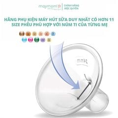 Phụ Kiện Hút Sữa Maymom Dùng Cho Bình Sữa Cổ Hẹp, Thay Thế Máy Medela MaxFlow, Sonata, Freestyle, Swing Maxi...