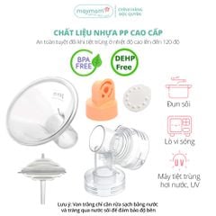 Phụ Kiện Hút Sữa Maymom Dùng Cho Bình Sữa Cổ Hẹp, Thay Thế Máy Medela MaxFlow, Sonata, Freestyle, Swing Maxi...