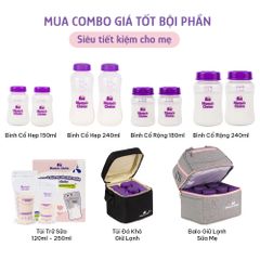 Bình Trữ Sữa Cổ Hẹp Mama's Choice 150ml–240ml, Bình Đựng Sữa Tương Thích Máy Hút Sữa Medela, Unimom, Real Bubee, Ameda