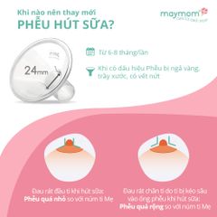 Phễu Hút Sữa Maymom Myfit, Phụ Kiện Thay Thế Máy Vắt Sữa Medela, Spectra, Avent, Unimom, Rozabi, Cimilre (1 cái)