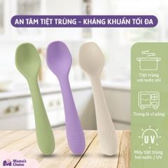 Thìa Ăn Dặm Silicone Mama's Choice, Chất Liệu Mềm Mại và An Toàn Kiểm Định Quốc Tế Bureau Veritas