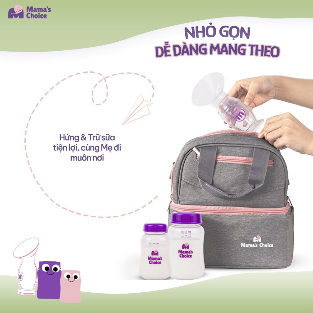 Cốc Hứng Sữa Bình Trữ Sữa Mama's Choice, Combo Hứng Sữa Trữ Sữa Tiện Lợi Cho Mẹ, Kiểm Định An Toàn Cho Bé