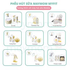 Phễu Hút Sữa Maymom Myfit, Phụ Kiện Thay Thế Máy Vắt Sữa Medela, Spectra, Avent, Unimom, Rozabi, Cimilre (1 cái)