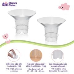Trợ Phễu Silicone Mama's Choice NewFit, Đệm Hạ Size Phễu Size 15-17-19-21mm, Hút Sữa Hiệu Quả và Êm Ái (01 Cái)
