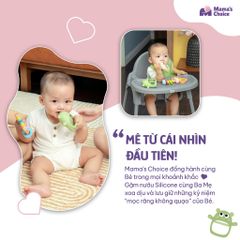 Gặm Nướu Mama's Choice Cao Cấp Cho Bé, Kiểm Định An Toàn Quốc Tế, Chất Liệu Silicone Bạch Kim, Có Hộp Bảo Quản